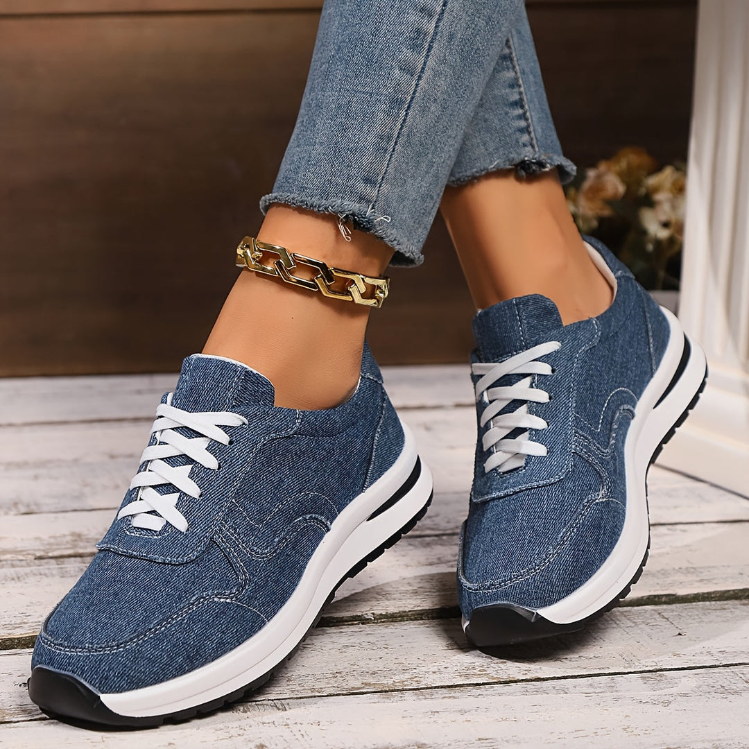 Orthopaedic Sneakers with Denim Fabric