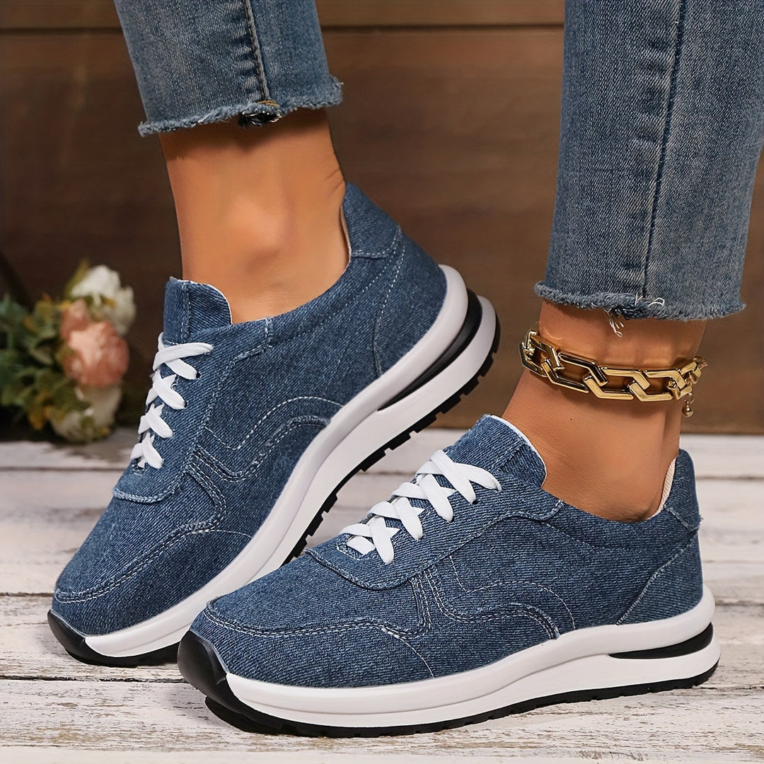 Orthopaedic Sneakers with Denim Fabric