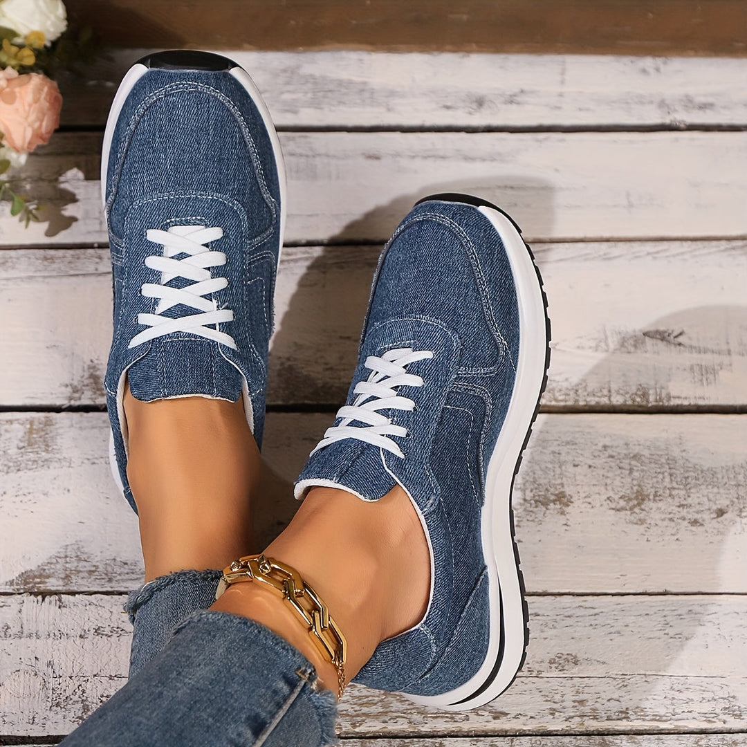 Orthopaedic Sneakers with Denim Fabric