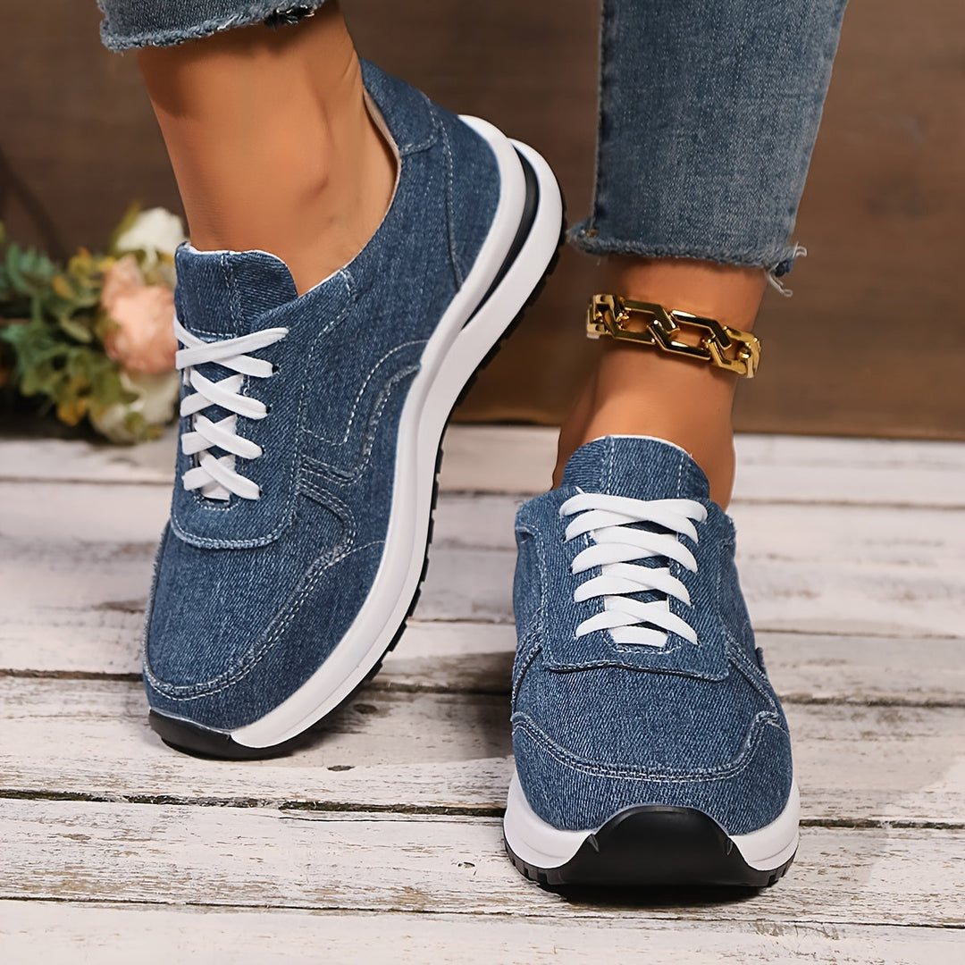 Orthopaedic Sneakers with Denim Fabric
