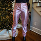 Party Hour Metallic Pants - Pink
