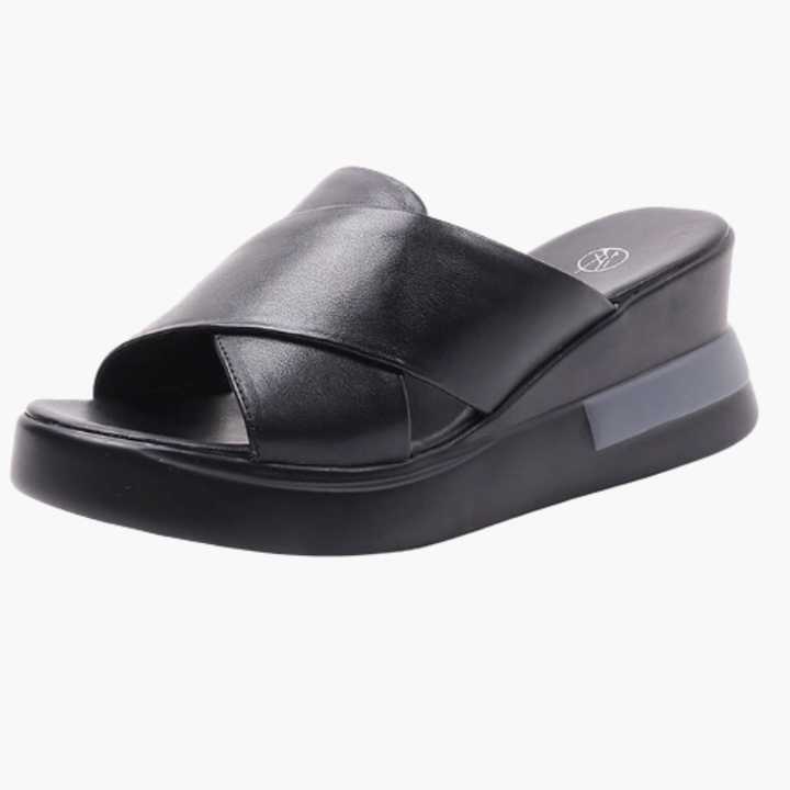 Women cushioned supportive slide sandals Slip-On for All-Day Comfort